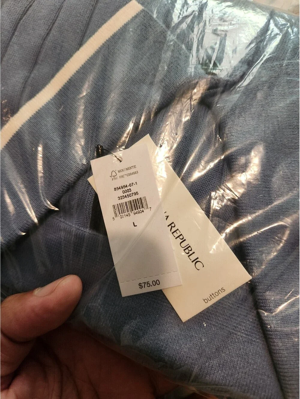 BNWT Banana Republic Wide-Ribbed Sweater Polo 
